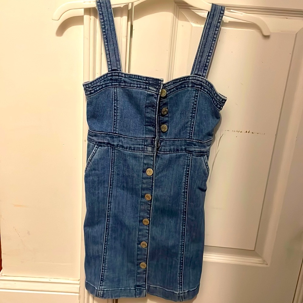NWT adorable denim button down dress